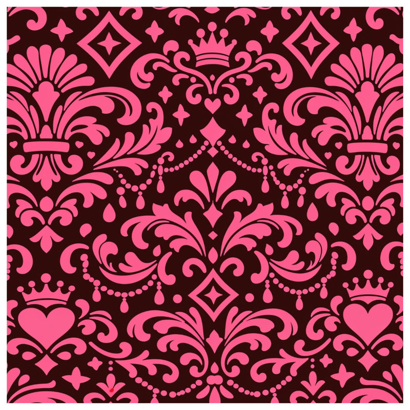 Couvertures roses à motif damassé, L 50 po x H 60 po