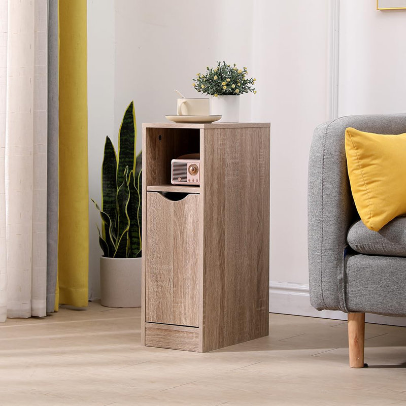19.5cm W Manufactured Wood Bedside Table, Brown