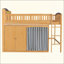 Lit mezzanine avec armoire de rangement, garde-robe et DEL-123985603-123985606