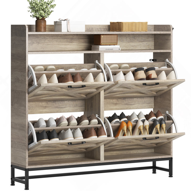 Armoire à chaussures, armoire à chaussures d'entrée de maison, armoire de rangement pour balcon d'entrée, étagère à chaussures de grande capacité