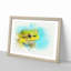 Green Frog in Abstract - Picture Frame Graphic Art Print-55736311-55736312