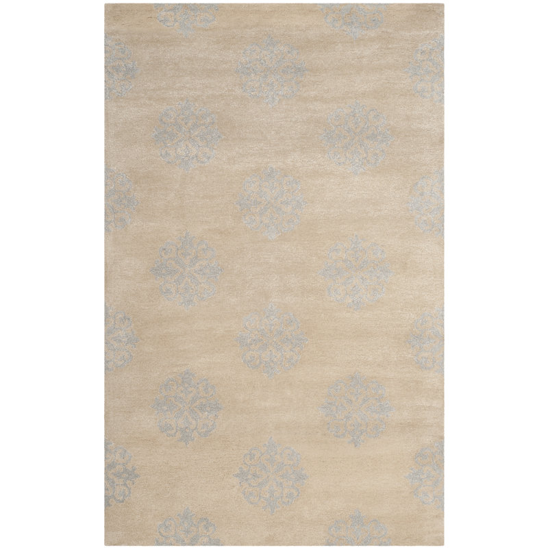 Viso Abstract Wool Hand Woven Area Rug, Rectangle 61 x 91cm