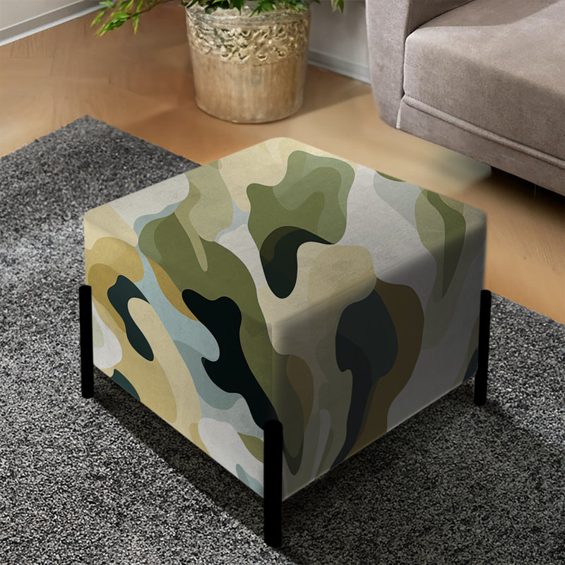 Repose-pieds carré camouflage Desert Oasis Ideational