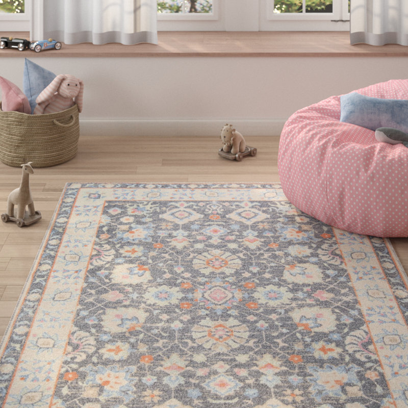 Tapis gris anthracite Guerin Momeni Anatolia, Rectangle 6 pi 6 po x 9 pi