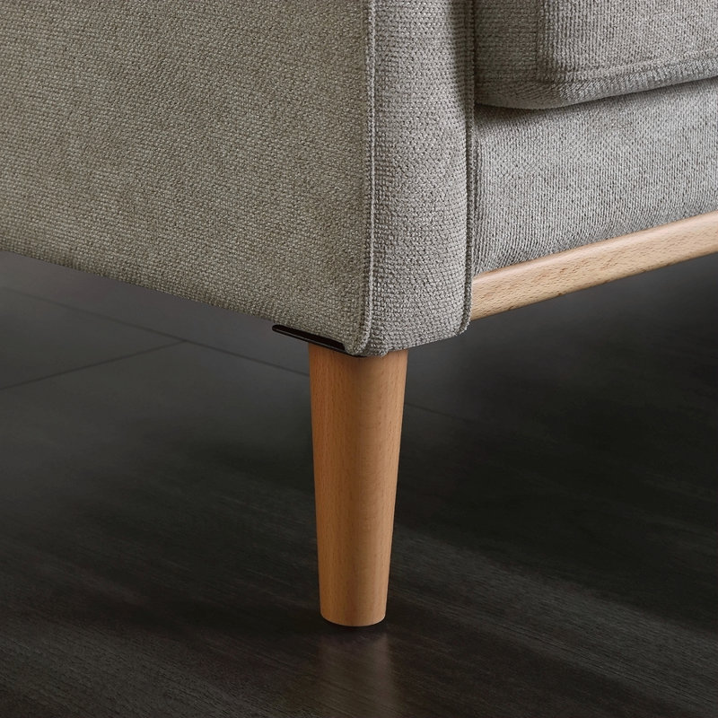 Canapé 2 places Living Space, causeuse avec tissu imperméable crème, charge USB