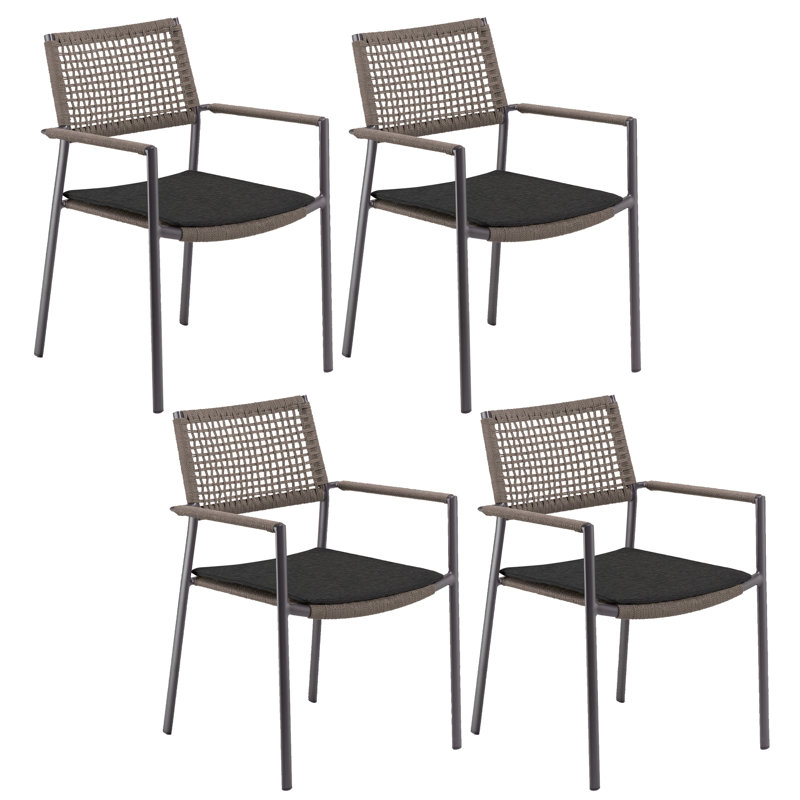 Chaise de patio empilable avec coussin Trennen