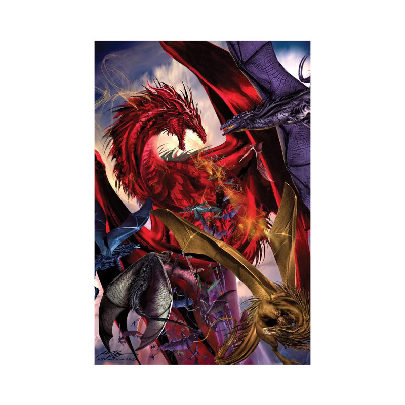 Dragon Dragon par Ruth Thompson - impression sur toile tendue, H 18 po x l 12 po x 1,5 po