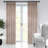Bordeau Linen Damask Room Darkening Pinch Pleat Pocket Single Curtain Panel-62388032-62348989