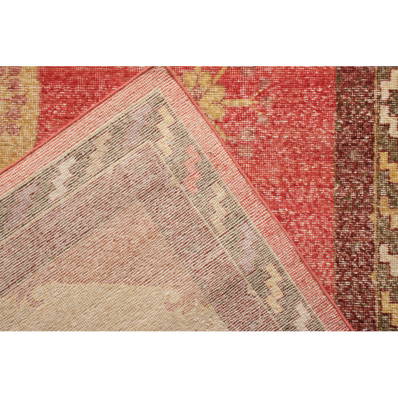 Distressed Homage Hand Knotted Wool Area Rug, Rectangle 10' x 14'