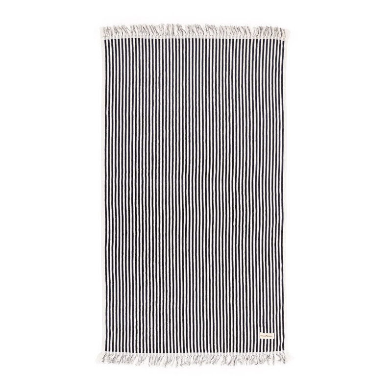 Beach Towel, Navy/White