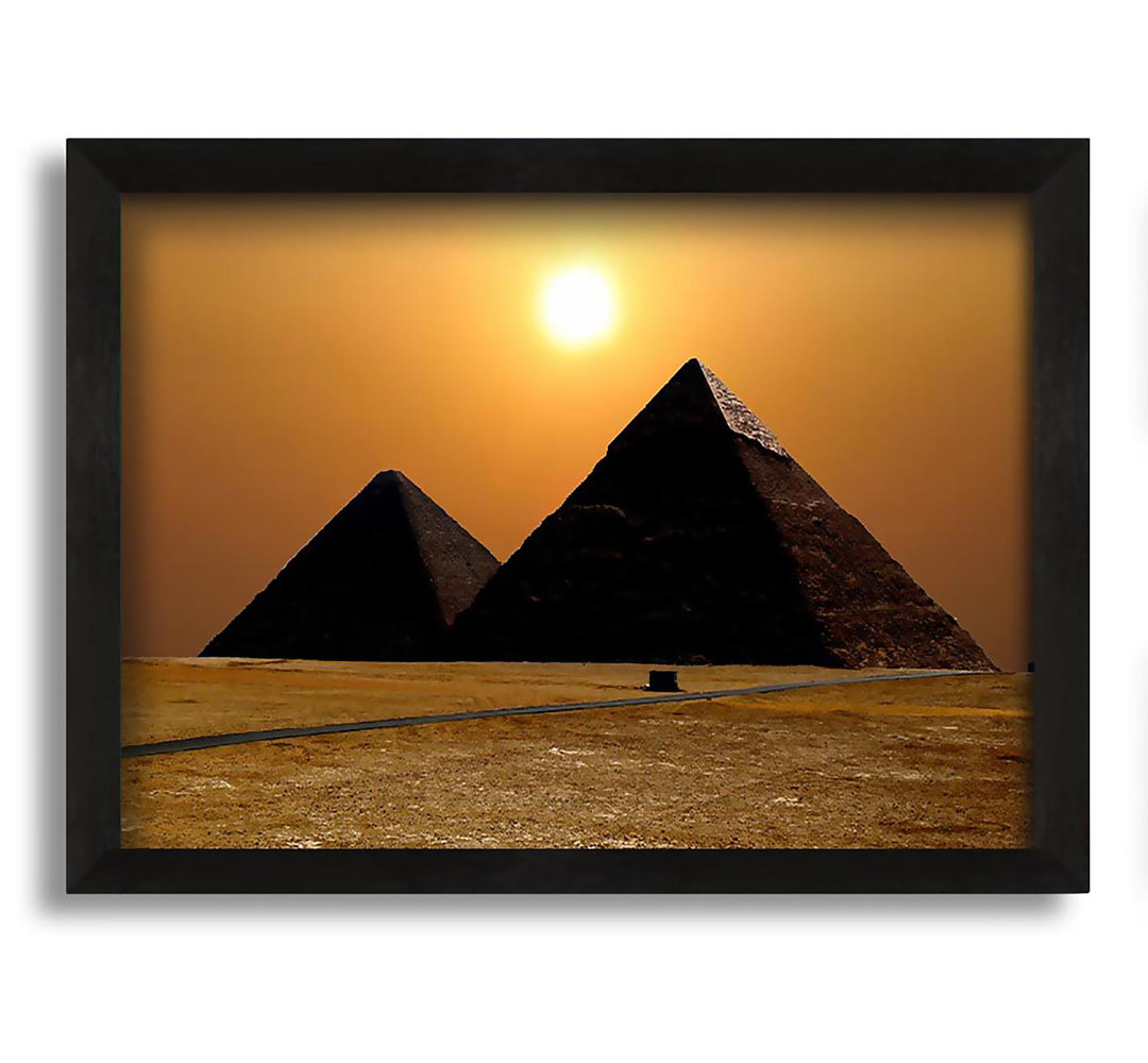 Gerahmtes Leinwandbild Magic Pyramids Giza Egypt