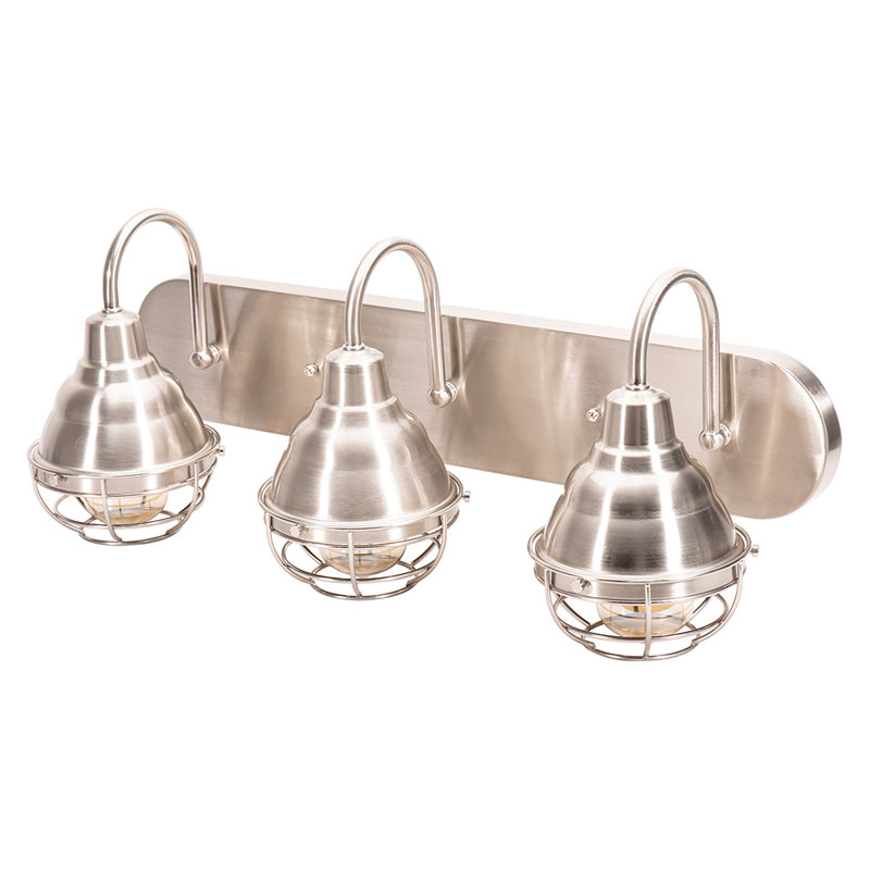 Bromberg 3 - Light Dimmable Vanity Light, Brushed Nickel, Gray
