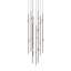 Constellation - Aries 12" Round LED Pendant - Espresso Black Fixture - Clear Faceted Acrylic Shade - 2700K - 240" Cable-100516582-100516580-70860044