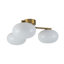 3-Light Glass Semi Flush Mount