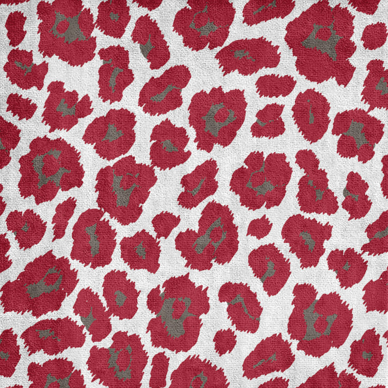 Serviette de plage Holderness, Mélange polyester-coton, Blanc / étain / rouge
