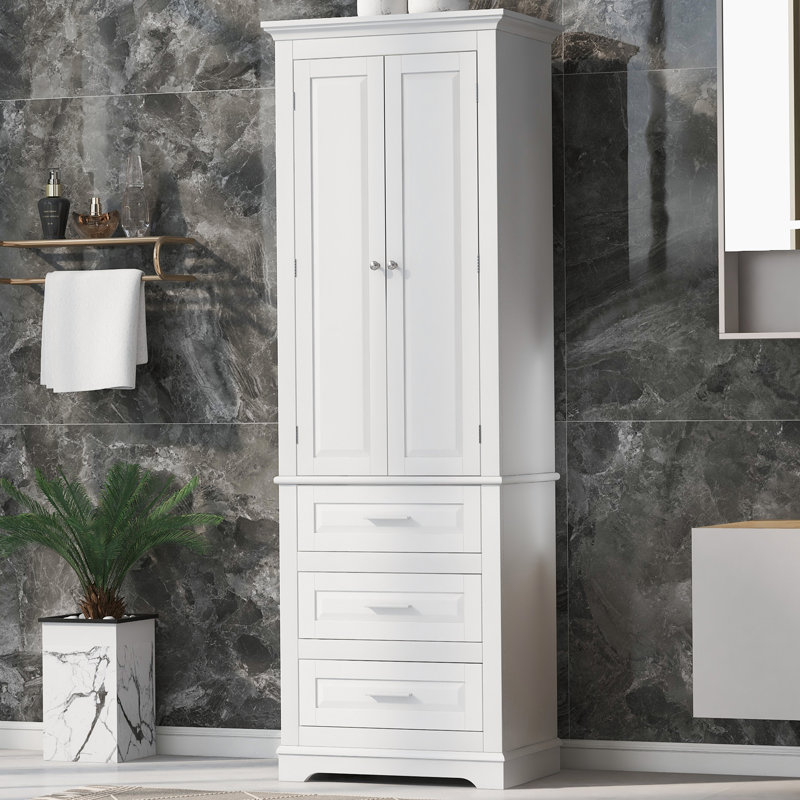 Rosa 70'' Freestanding Bathroom Cabinet, White