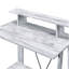 Bureau d'écriture antique blanc et noir avec tablette supérieure
