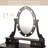 Modern Black Vanity Set with LED Mirror & Stool - Makeup Table with 5 Drawers.  Wood & MDF Dressing Table with 360° Rotating Mirror for Bedroom-1521526735
