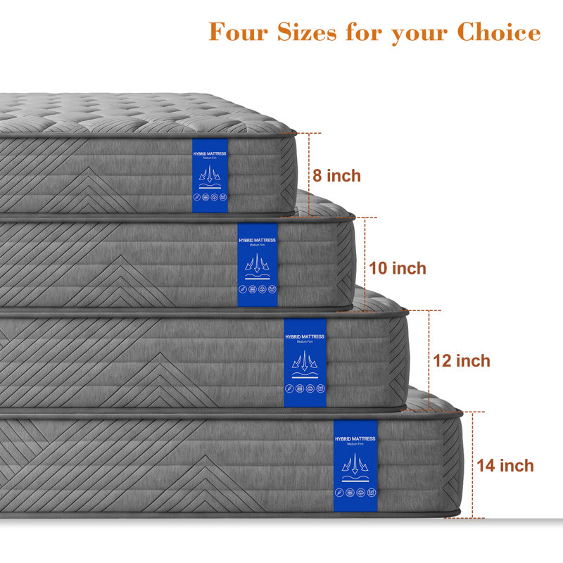 Matelas hybride moyen de luxe 10 po, TW
