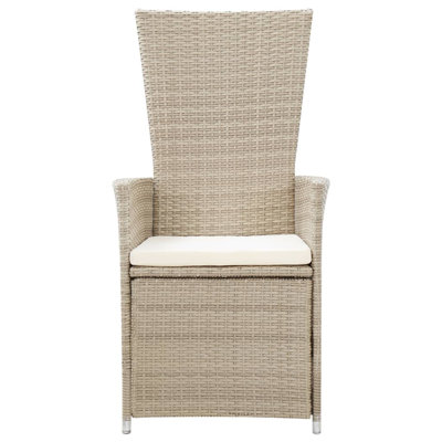 Chaise de patio inclinable avec coussins