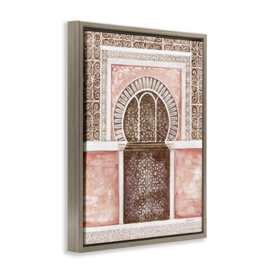 Moroccan Tiled Alcove Framed Floater Canvas Wall Art by Yvette St. Amant