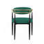 Ensemble de chaises rembourrées en tissu vert 2 pièces Modern Contemporary-1152055916