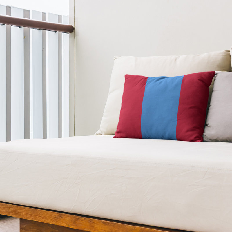 Coussin intérieur/extérieur, Rouge / Bleu