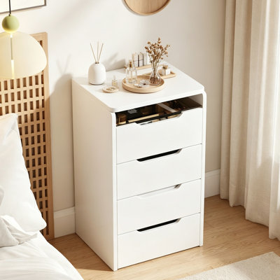 Bureau de coiffeuse 3-en-1 avec miroir escamotable éclairé, petit ensemble de coiffeuse avec 3 tiroirs et tabouret de rangement, bureau de maquillage multifonctionnel avec bureau en verre, mobilier de chambre en bois, blanc