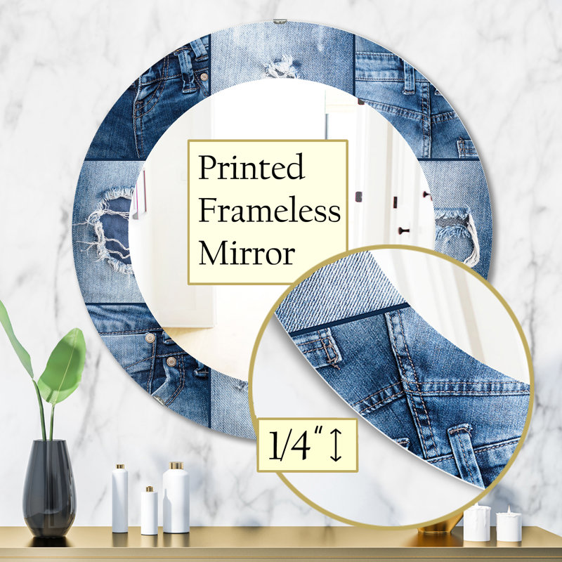 Blue jeans - miroir moderne, H 31,5 po x l po