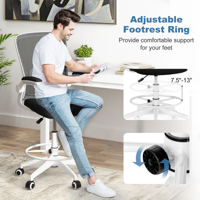 Chaise de bureau haute Inbox Zero