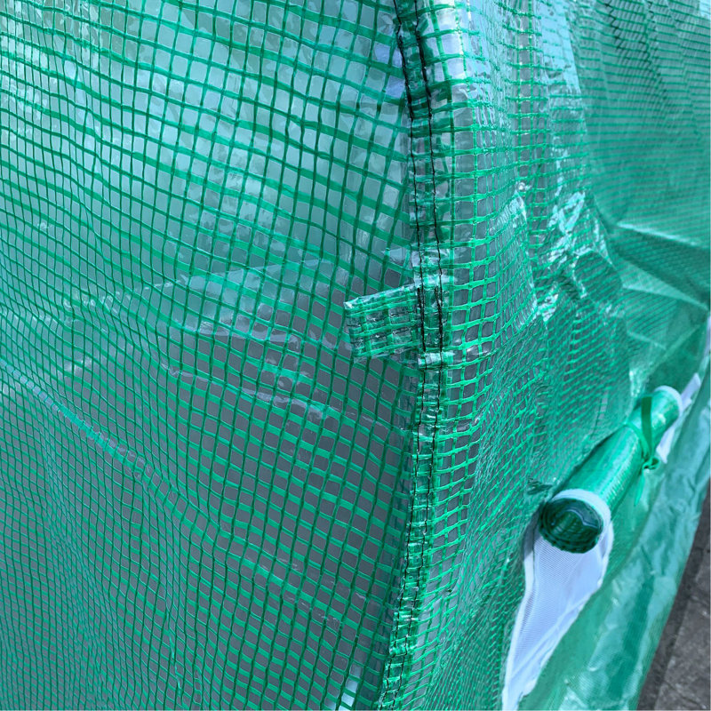 15' X 7' X 6.5' Walk-In Tunnel Hoop Greenhouse, Green House With Polyethylene PE Cover, Steel Frame, Roll-Up Zipper Door & Windows For Flowers, Vegetables, Tropical Plants, Green