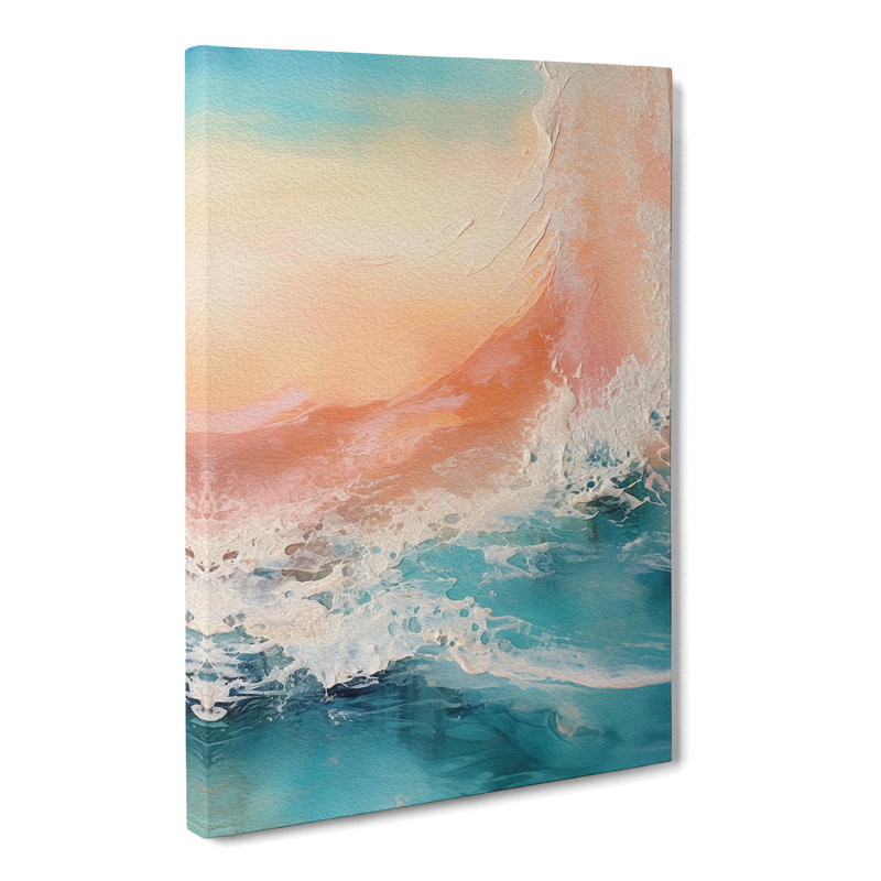 Seascape Abstract Art No.2 - Wrapped Canvas, 60cm H x 40cm W x 3cm D