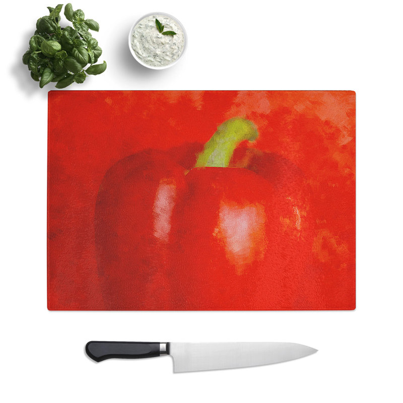 Solo Bell Pepper Chopping Board, 0.4cm H x 28.5cm W x 39cm L