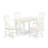 5 Piece Modern Dining Table Set Includes a Rectangle Wooden Table with Butterfly Leaf and 4 Dining Room Chairs, Linen White-1851828498