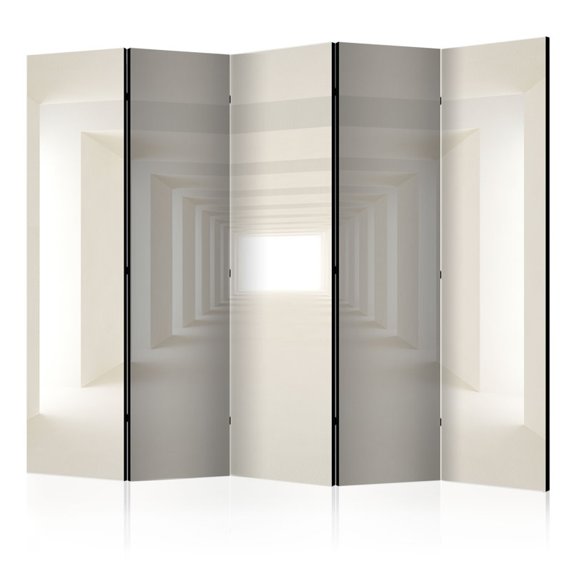 225cm W x 172cm H 5 - Panel Wood Folding Room Divider