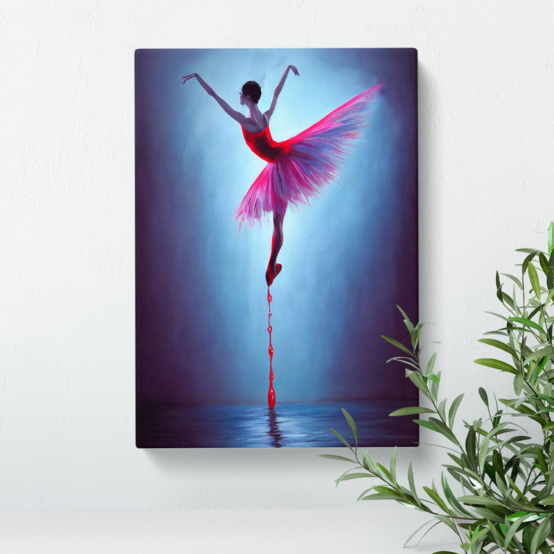 Painted Ballerina - Wrapped Canvas, 50cm H x 35cm W x 3cm D