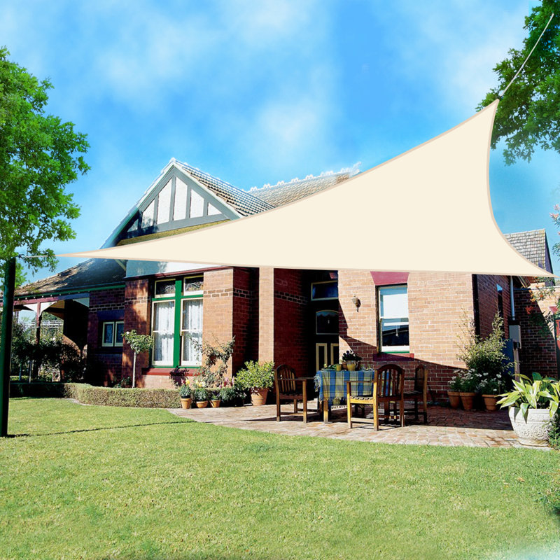 Duhaime 3m x 3m x 3m Triangular Sun Shade Sail, Cream