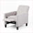 Push Back Recliner Chair, Slate Gray Linen Upholstery, Modern Elegant Design | Fabric | Slate Gray-1092917341