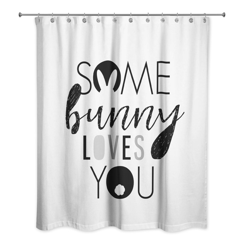 Un rideau de douche adore un seul lapin Joetta