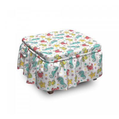 Box Cushion Ottoman Slipcover