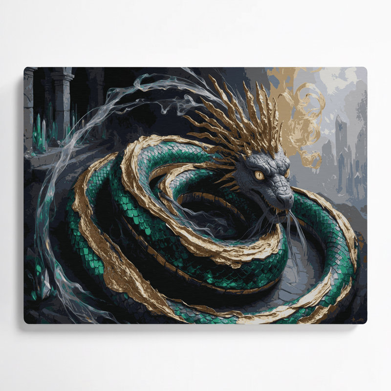 Art mural noir Sci Fi Basilisk, H 8 po x l 10 po