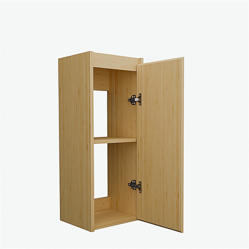 Armoire murale en bambou à grande capacité de pressage latéral