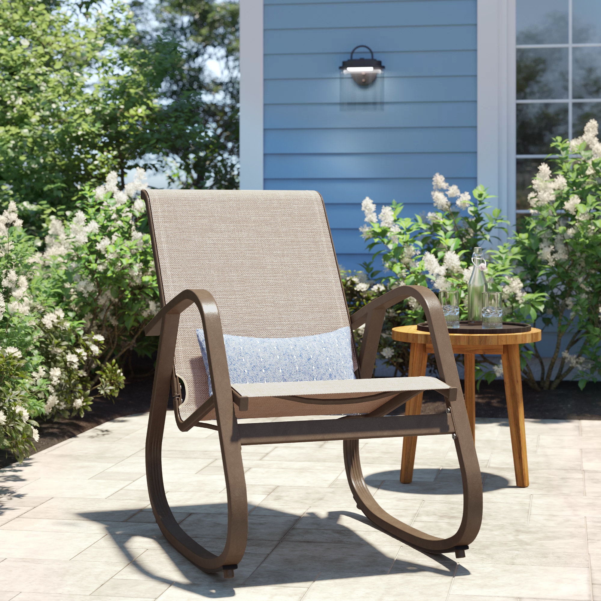 Sol 72 Outdoor™ Outdoor Chisholm Rocking Metal Chair & Reviews | Wayfair