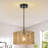 Modern Farmhouse Drum Pendant Light With Hand Woven Rattan Shade For Dining Room Living Room Kitchen Island Bedroom-500174709