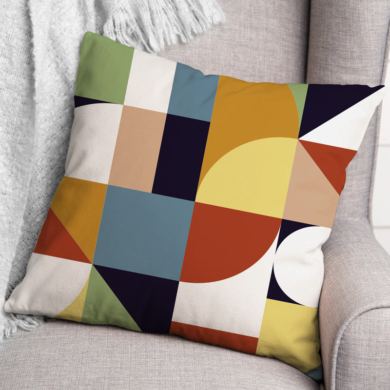 Geometric Outdoor Reversible Throw Pillow