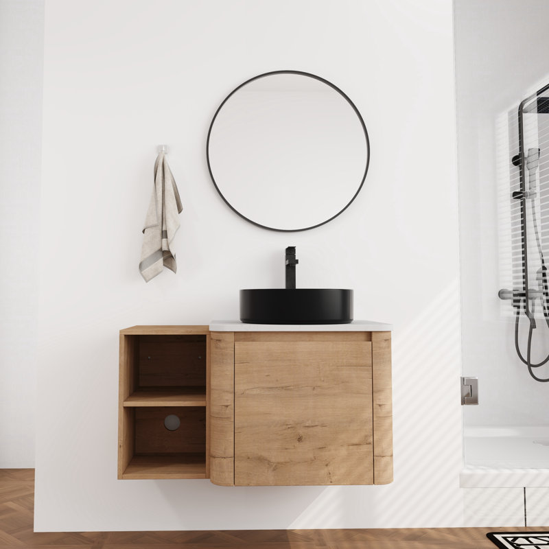 Meuble-lavabo flottant simple 36 po avec comptoir en quartz 36 po, 36"