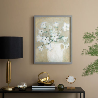 «Delicate Bouquet I», reproduction encadrée - bois massif
