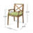 PERLA DINING CHAIR,2PCS With 2 Green Cushions,For Backyard, Poolside, Garden, Chair-1461491760