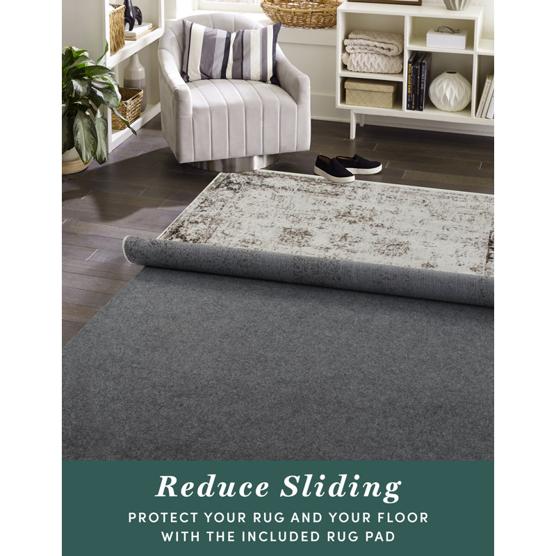 Tapis Brandt, Rectangle 9 pi x 12 pi, Non, Beige /Brun clair