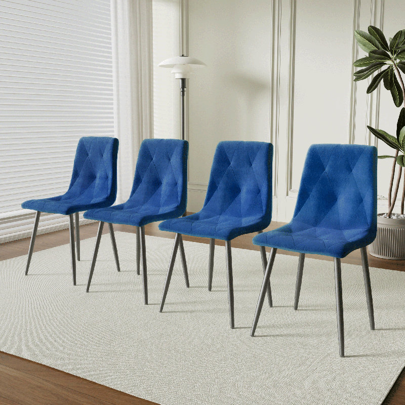 Chaise d'appoint rembourrée Freixa Velet, Bleu